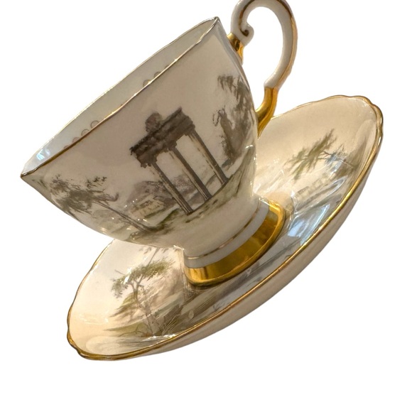 Vintage Royal Tuscan Tea Cup & Saucer Fine English Bone China Rare Olympus - Picture 5 of 7